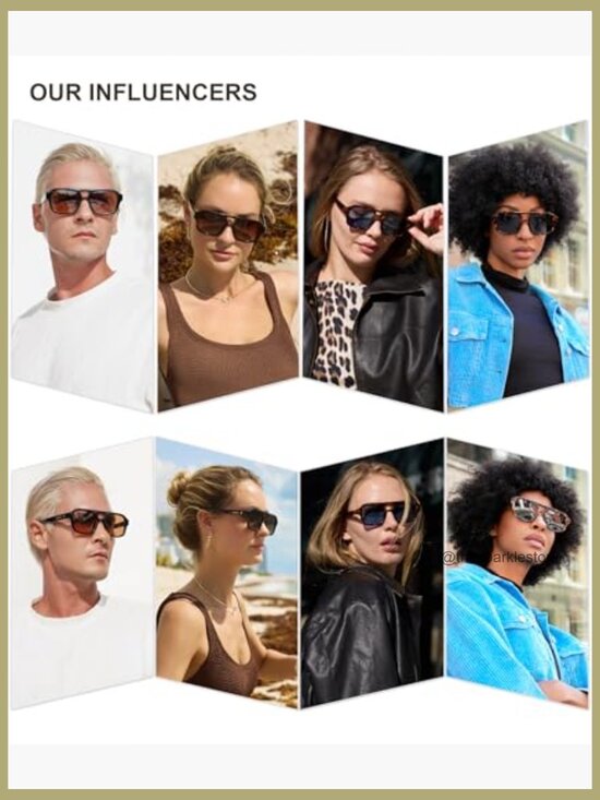 Retro Aviator Polarized Square Sunglasses main image 5